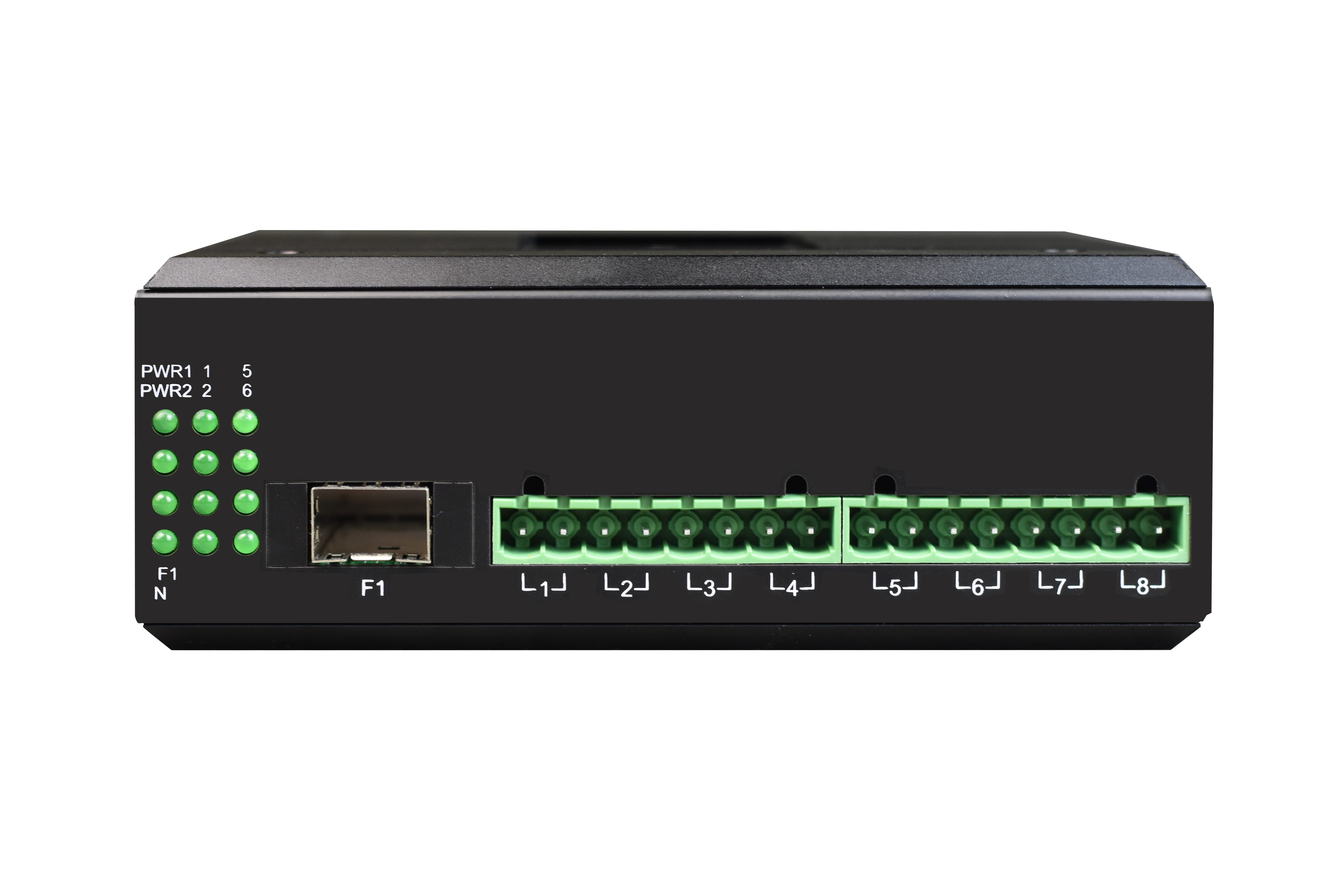 工業(yè)軌式 1-8路 開關(guān)量(支持AC250V 10A)光端機(jī)