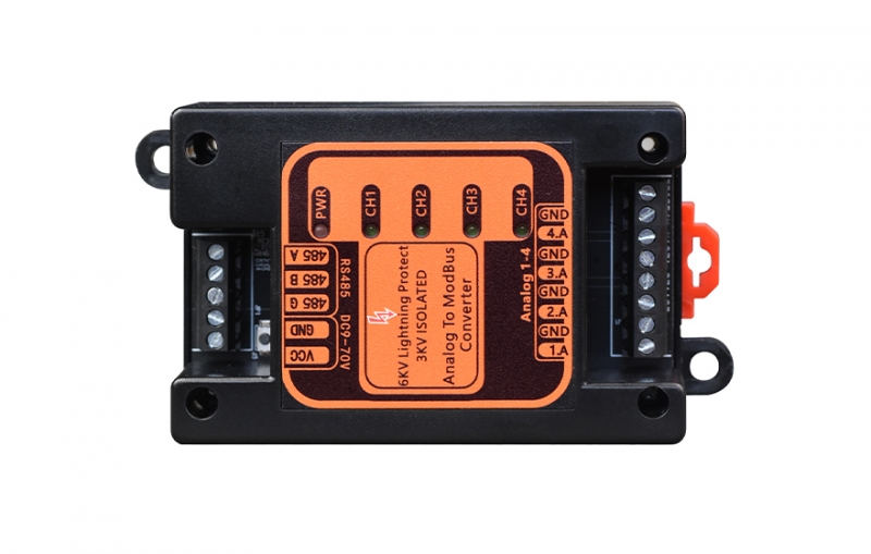 工業(yè)級 軌式4路模擬量輸入 ModBus RTU
