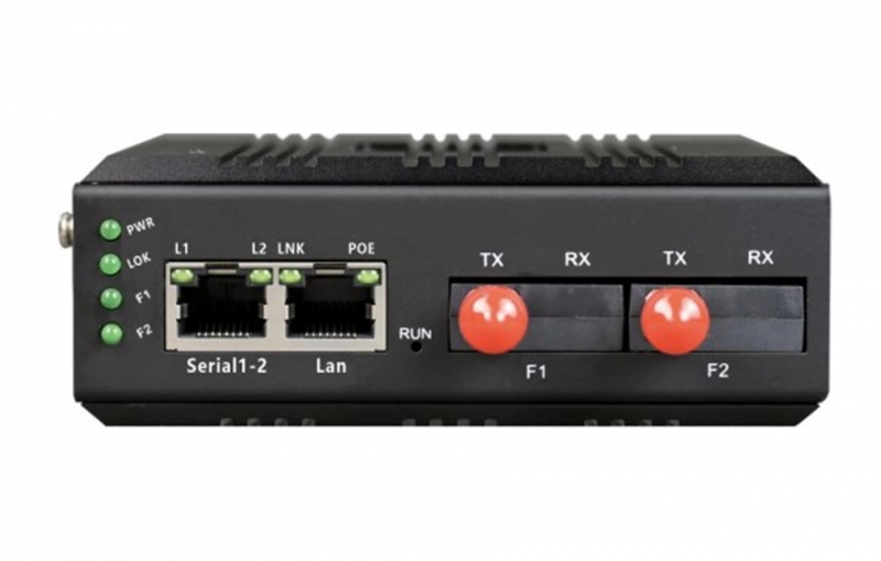 可光纖級連型2路 RS232/422/485 ModBus 串口服務(wù)器 (帶 WEB 與 SNMP 網(wǎng)管)